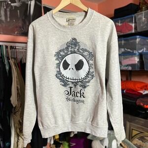 M‎ Y2K Disney Jack Skellington Nightmare Before Christmas Halloween Sweatshirt
